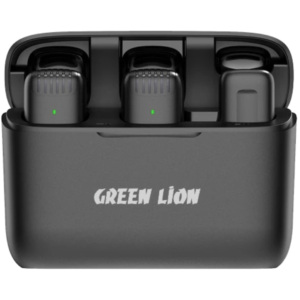 Green Lion 2 in 1 Wireless Microphone with Type-C Connector – Black