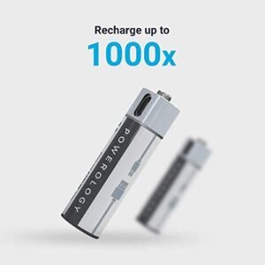 Powerology USB Rechargeable AAA Battery-4Pc