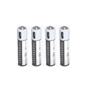 Powerology USB Rechargeable AAA Battery-4Pc